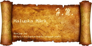 Halupka Márk névjegykártya
